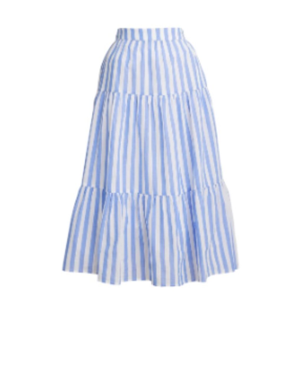 Blue and White Striped Tiered Women's Skirt